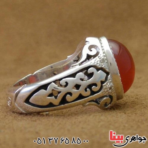 انگشتر عقیق یمنی و الماس بسیار عالی _کد:2640