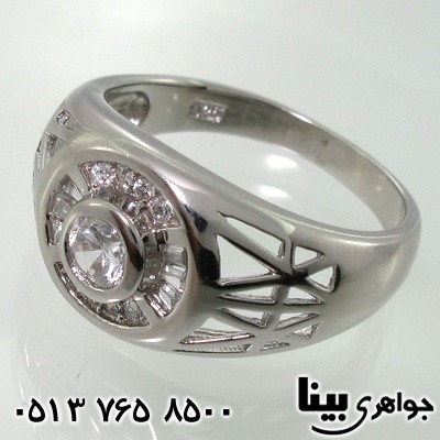 انگشتر نقره تک نگین