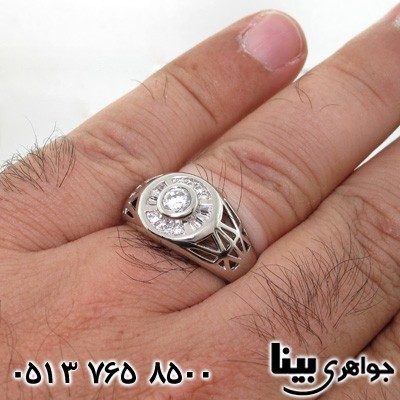 انگشتر نقره تک نگین