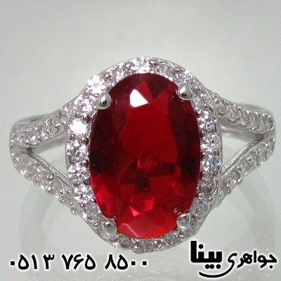 انگشتر نقره یاقوت سرخ سنتاتیک