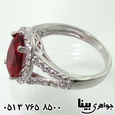 انگشتر نقره یاقوت سرخ سنتاتیک