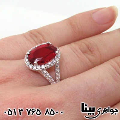 انگشتر نقره یاقوت سرخ سنتاتیک