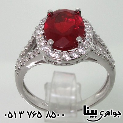 انگشتر نقره یاقوت سرخ سنتاتیک