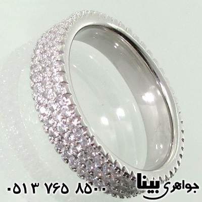 انگشتر نقره میکروسیتینگ حلقه ای