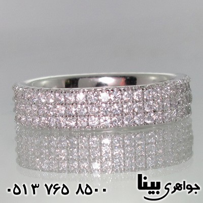 انگشتر نقره میکروسیتینگ حلقه ای