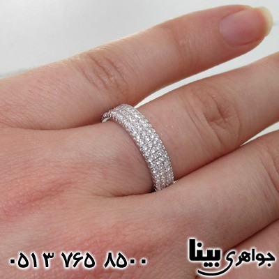 انگشتر نقره میکروسیتینگ حلقه ای