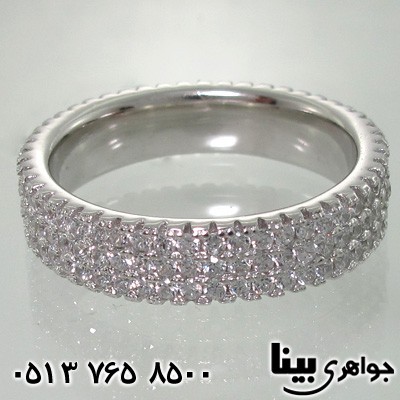 انگشتر نقره میکروسیتینگ حلقه ای
