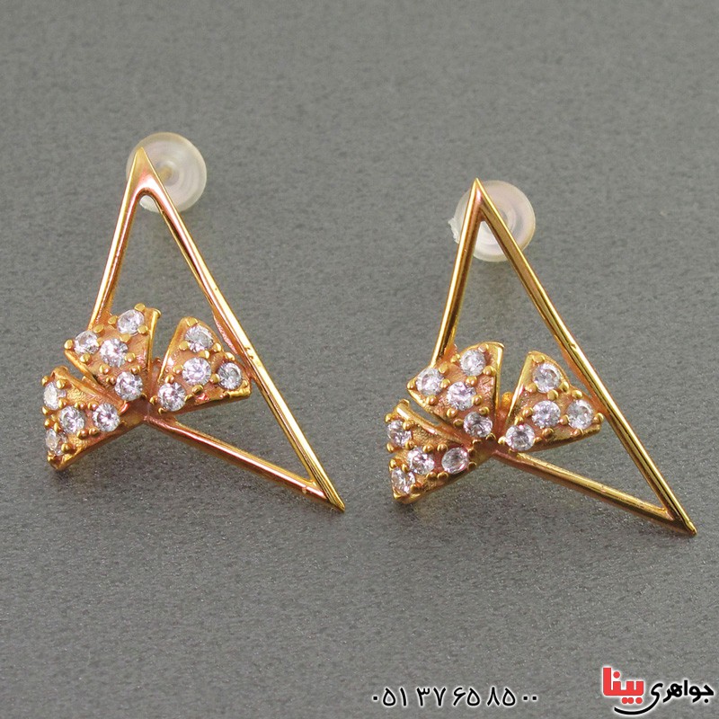 گوشواره طلا 18 عیار بسیار زیبا _کد:2656