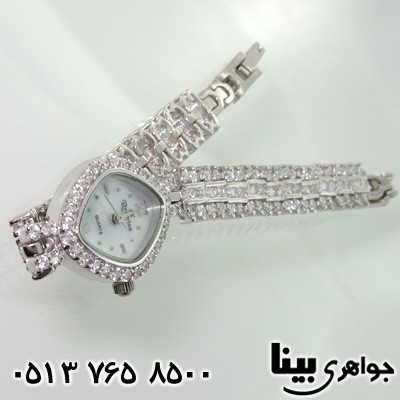ساعت نقره جواهر کاری