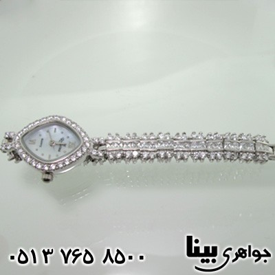 ساعت نقره جواهر کاری