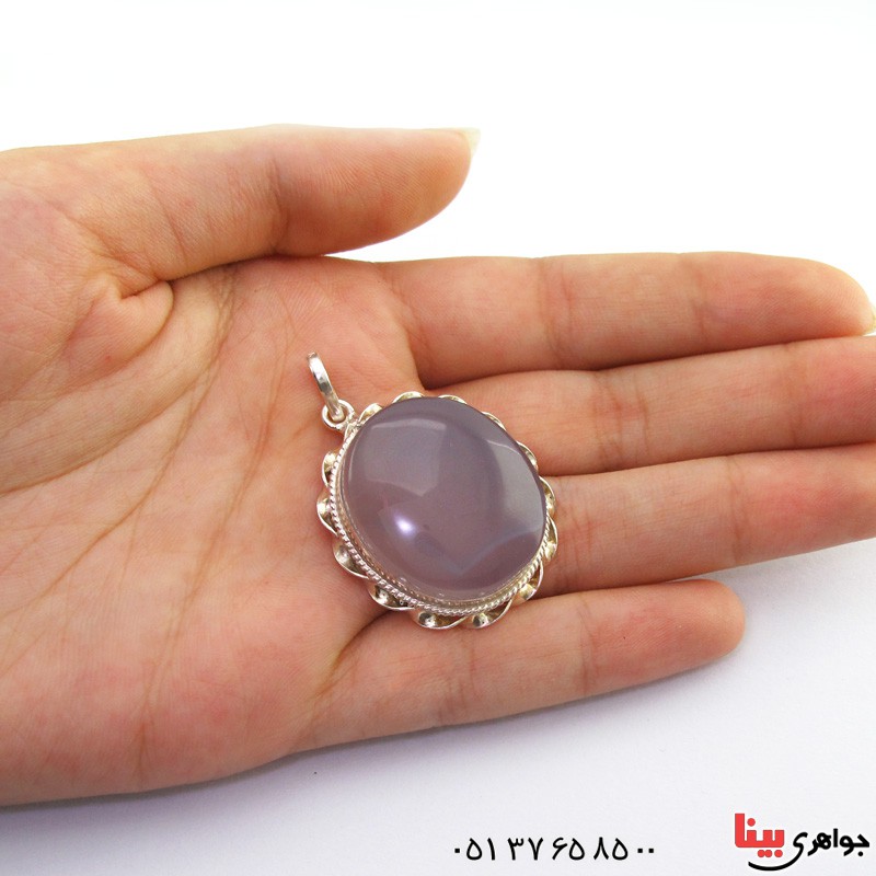 گردنبند عقیق یمنی کبود درشت خوشرنگ و زیبا _کد:2685