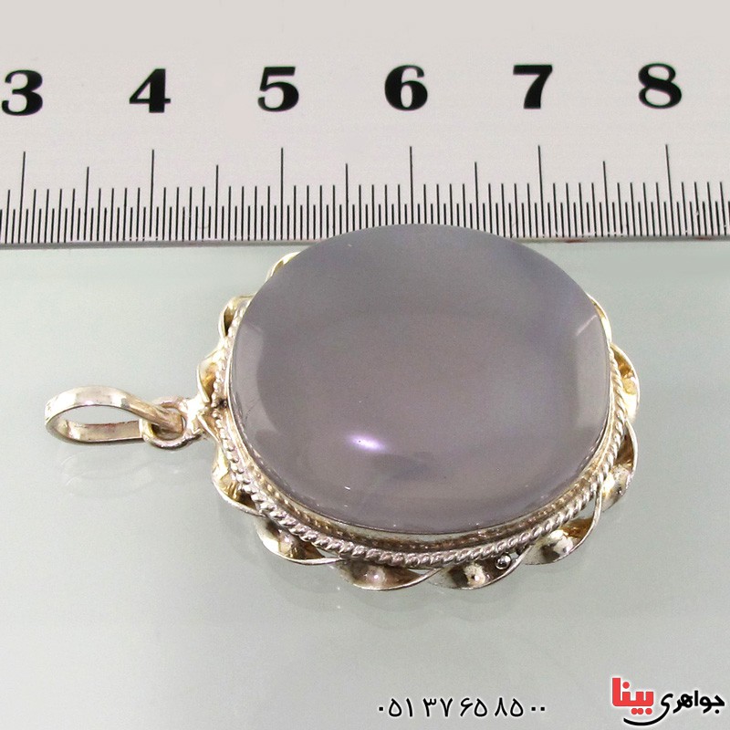 گردنبند عقیق یمنی کبود درشت خوشرنگ و زیبا _کد:2685
