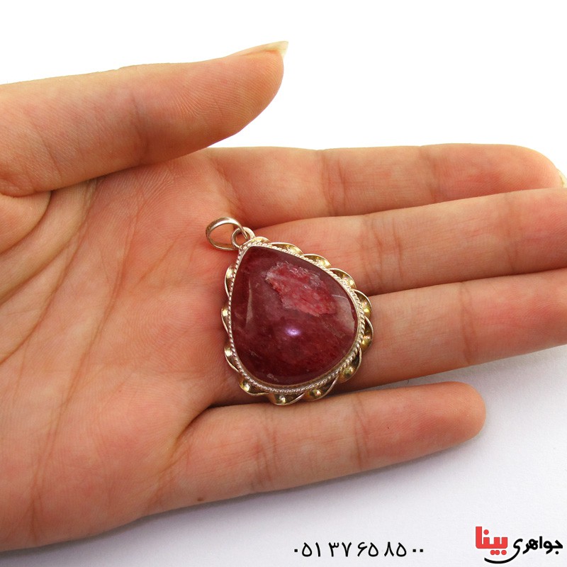 گردنبند دُر قرمز درشت بسیار زیبا _کد:17828