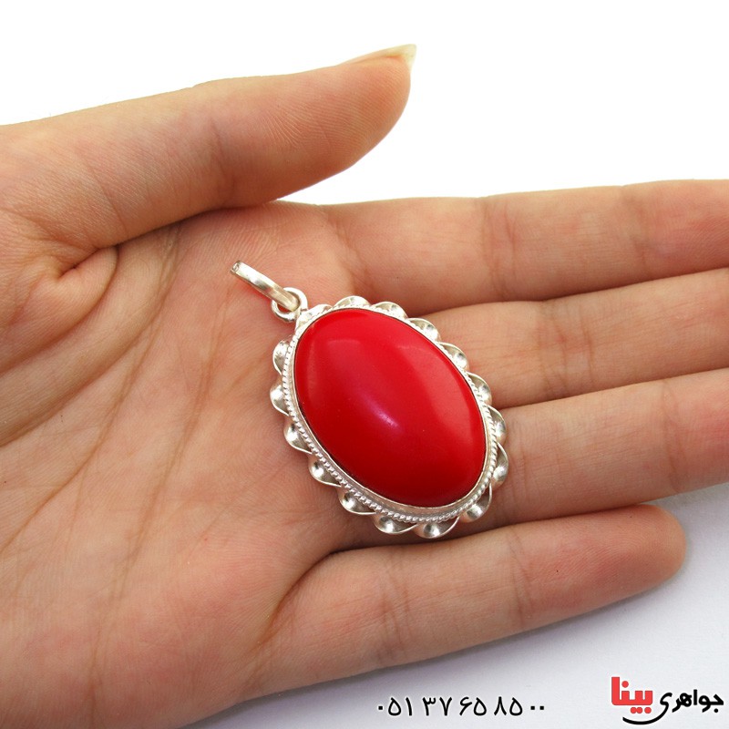 گردنبند مرجان قدیمی سنگ درمانی بسیار زیبا _کد:2691