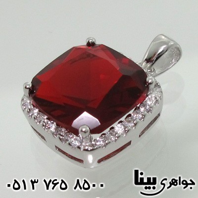 سرویس نقره دور نگین مربعی