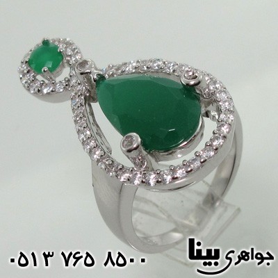 انگشتر جید دو نگین