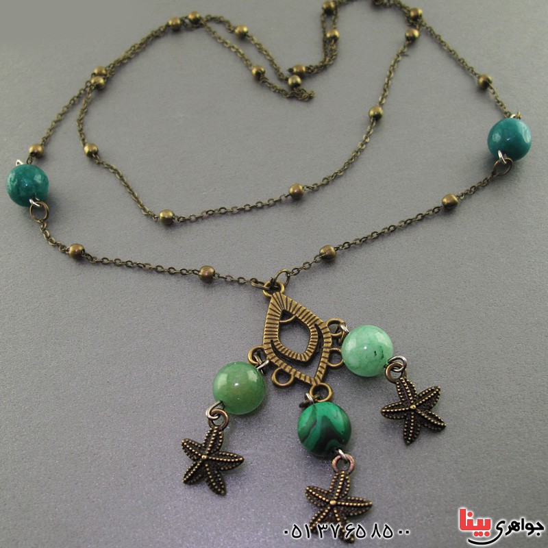 سینه ریز چند جواهر دستساز طرح زیر خاکی _کد:17987