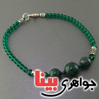 دستبند عقیق خزه ای بسیارخوشرنگ دستبند عقیق خزه ای بسیارخوشرنگ