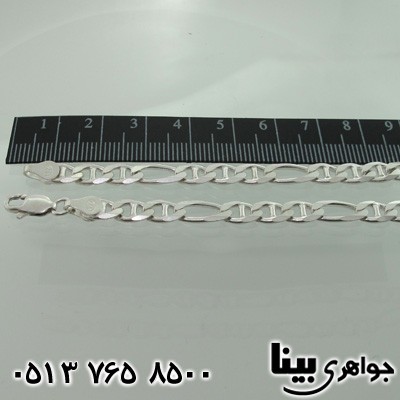 دستبند نقره و زنجیر تی