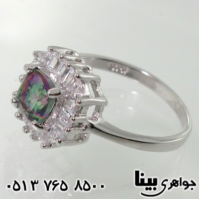 انگشتر توپاز هفت رنگ باگتی