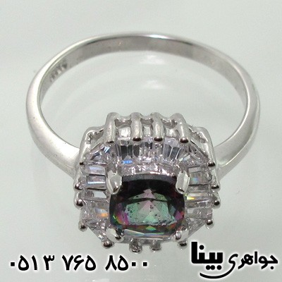 انگشتر توپاز هفت رنگ باگتی