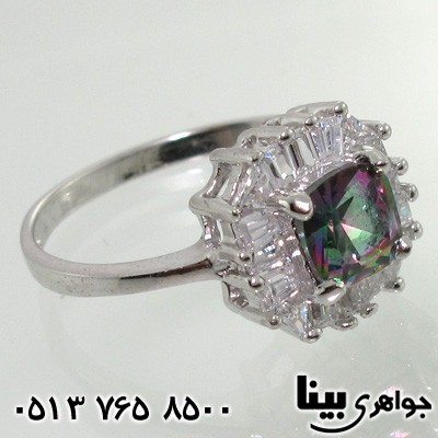 انگشتر توپاز هفت رنگ باگتی