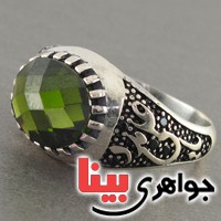 انگشتر نقره میکرو مردانه مدل زبرجد انگشتر نقره میکرو مردانه مدل زبرجد