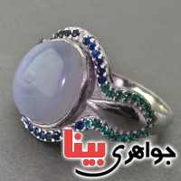 انگشتر عقیق یمنی کبود رودیوم درشت زنانه بسیار زیبا انگشتر عقیق یمنی کبود رودیوم درشت زنانه بسیار زیبا