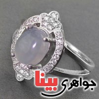 انگشتر عقیق یمنی کبود رودیوم زنانه مجلسی انگشتر عقیق یمنی کبود رودیوم زنانه مجلسی