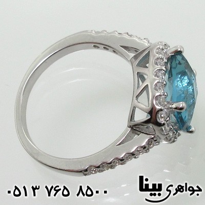 انگشتر آکوآمارین بیضی