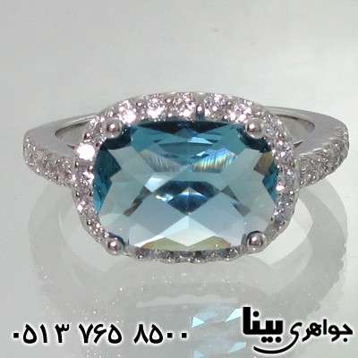 انگشتر آکوآمارین بیضی