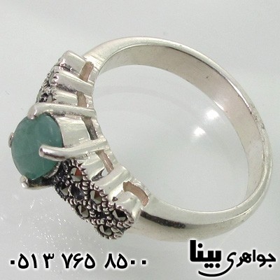 انگشتر زمرد رکاب پهن