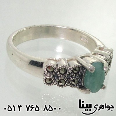 انگشتر زمرد رکاب پهن