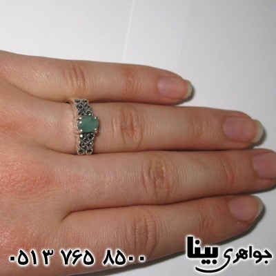انگشتر زمرد رکاب پهن