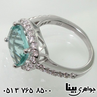 انگشتر آکوآمارین شفاف