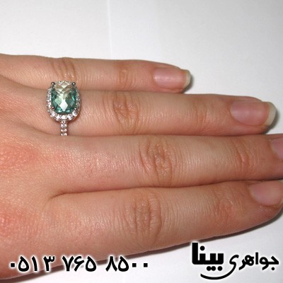 انگشتر آکوآمارین شفاف