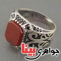 انگشتر عقیق قرمز مدل میکرو بسیار عالی مردانه انگشتر عقیق قرمز مدل میکرو بسیار عالی مردانه