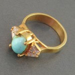  نیشابوری زنانه با روکش طلا زرد _کد:18547