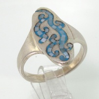 انگشتر صدف طرح مار