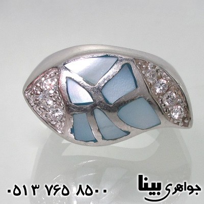 انگشتر صدف زنانه برگی