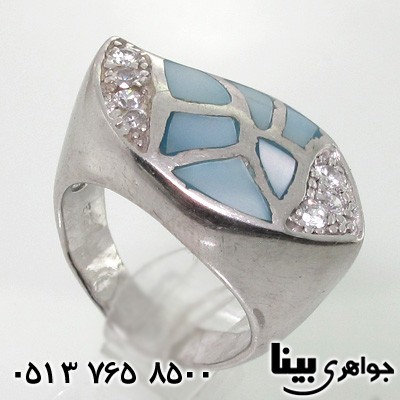 انگشتر صدف زنانه برگی