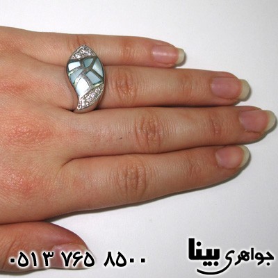 انگشتر صدف زنانه برگی