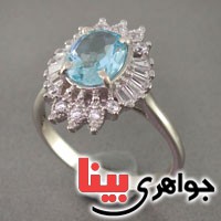 انگشتر توپاز رودیوم زنانه عالی انگشتر توپاز رودیوم زنانه عالی