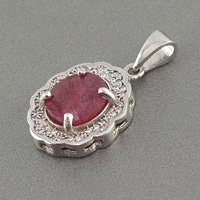 گردنبند یاقوت سرخ زنانه مدل طناز 