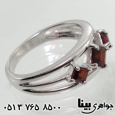 انگشتر یاقوت گارنت طرح لوزی