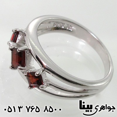 انگشتر یاقوت گارنت طرح لوزی
