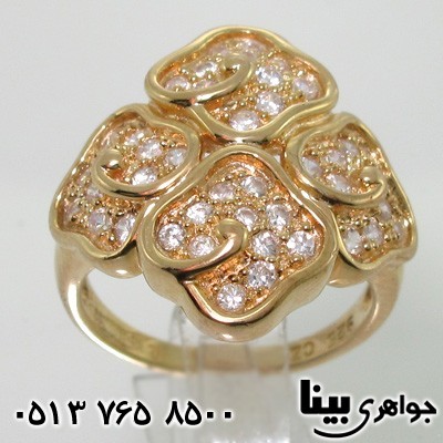 انگشتر نقره زنانه گل چهارپر