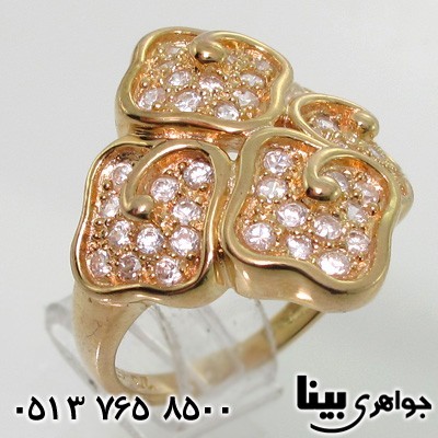 انگشتر نقره زنانه گل چهارپر