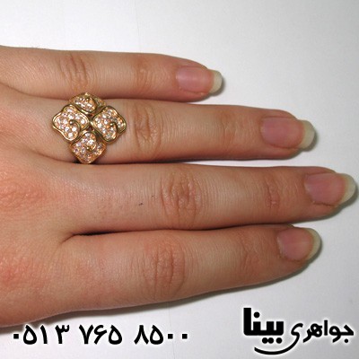 انگشتر نقره زنانه گل چهارپر