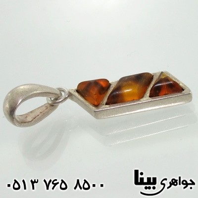 گردنبند کهربا هندسی